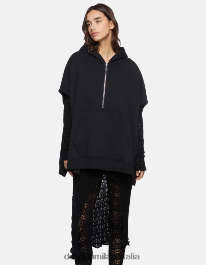 DONDUP mujer sudadera con capucha de gran tamaño vestir negro AZX2Z0442