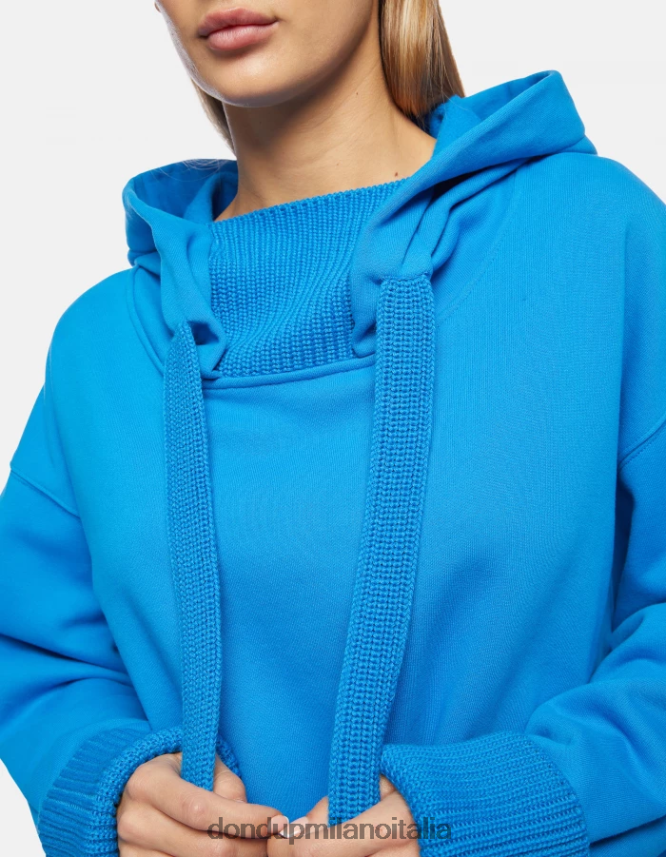 DONDUP mujer sudadera con capucha de gran tamaño vestir turquesa AZX2Z0453