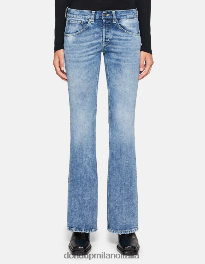 DONDUP mujer vaqueros Betty de denim rígido con corte bootcut vestir azul AZX2Z067