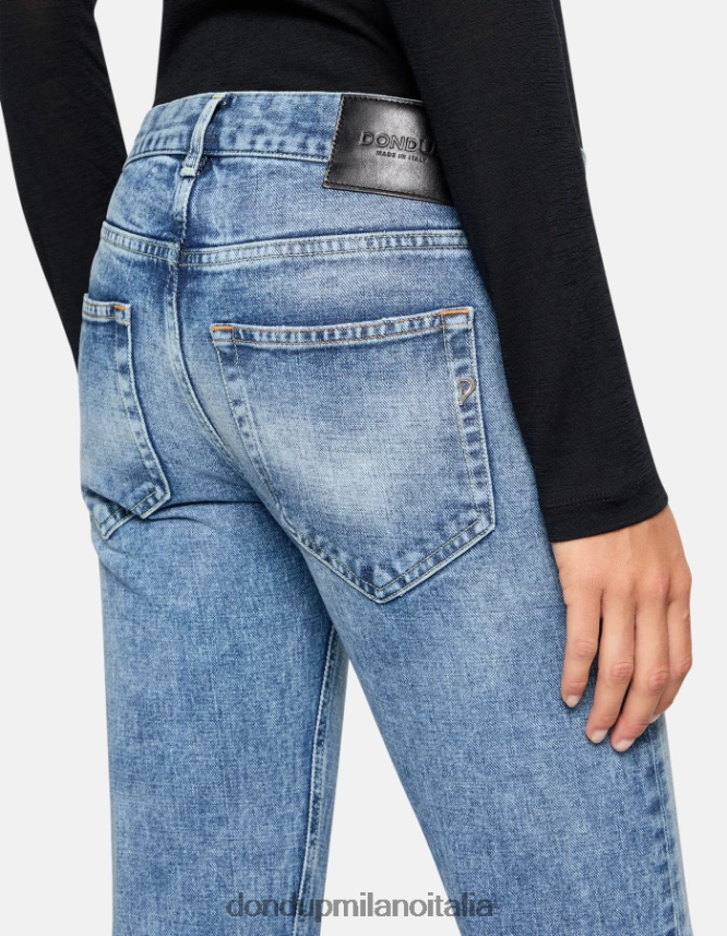 DONDUP mujer vaqueros Betty de denim rígido con corte bootcut vestir azul AZX2Z067