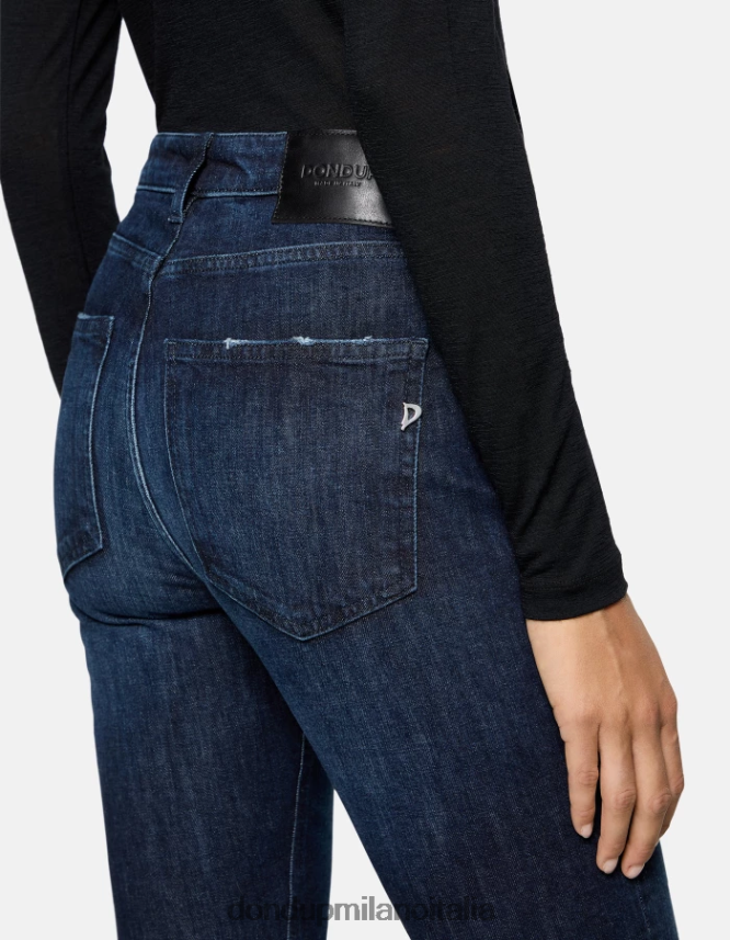 DONDUP mujer vaqueros cindy regular fit de denim elástico vestir azul AZX2Z09