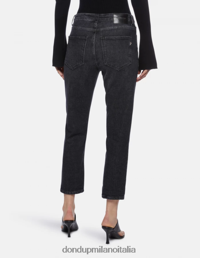 DONDUP mujer vaqueros cindy regular fit de denim elástico vestir negro AZX2Z064