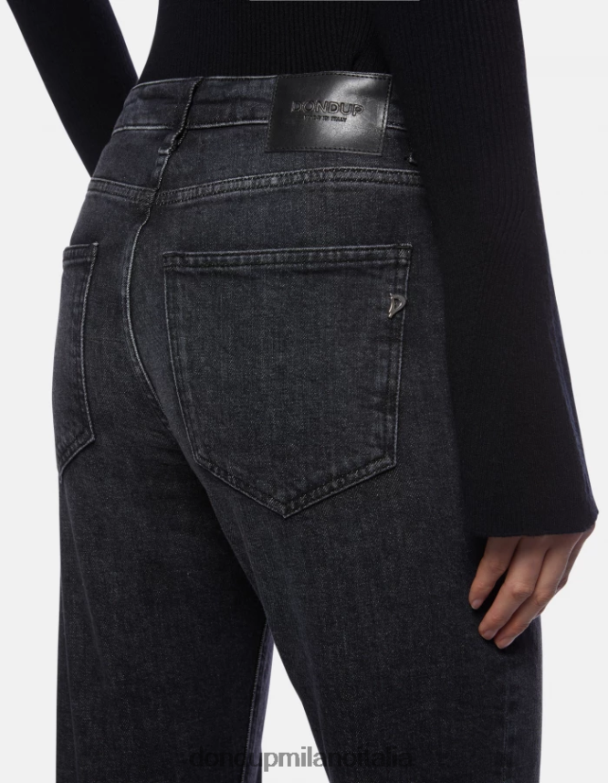 DONDUP mujer vaqueros cindy regular fit de denim elástico vestir negro AZX2Z064