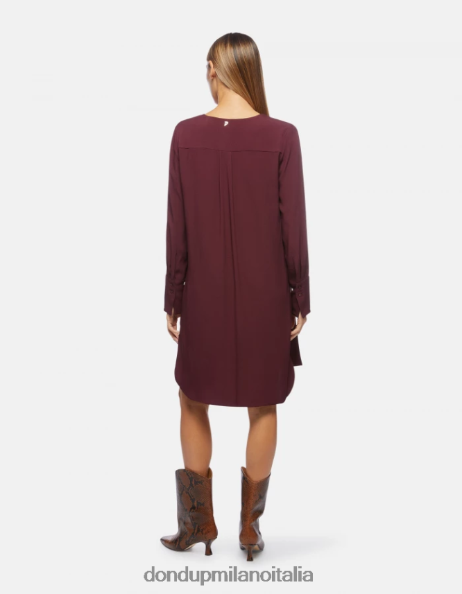 DONDUP mujer vestido corto de marta vestir prugna AZX2Z0292