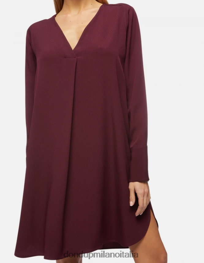 DONDUP mujer vestido corto de marta vestir prugna AZX2Z0292