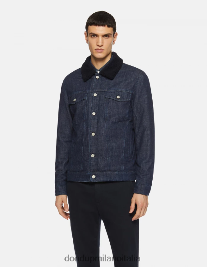 DONDUP hombres chaqueta vaquera ajustada vestir azul AZX2Z0909