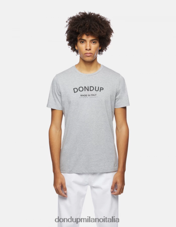 DONDUP hombres camiseta de punto regular fit vestir gris AZX2Z0819