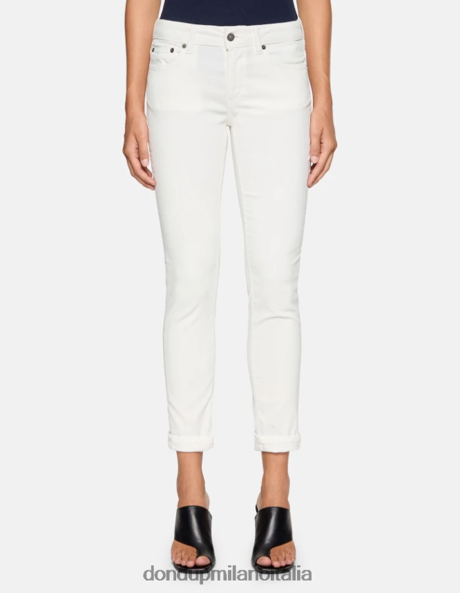 DONDUP mujer pantalones monroe ajustados de terciopelo vestir burro AZX2Z011