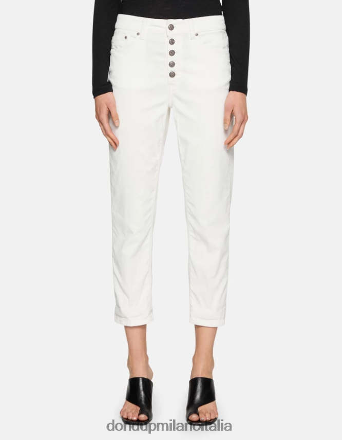 DONDUP mujer pantalones holgados de terciopelo koons vestir burro AZX2Z071